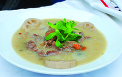 Stewed goat thigh with lotus root